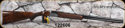 Rizzini - 28Ga/2.75"/28" - Aurum Small - Box-lock O/U - Select Turkish Walnut stock w/Prince of Wales Grip & rounded forend/Coin Finished Game-Scene Engraved Receiver/Blued, Vent-Rib Barrels, Auto Ejectors, Single Select Trigger, S/N 122606
