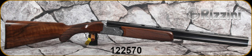 Rizzini - 12Ga/3"/26" - Aurum - Box-lock O/U - Select Turkish Walnut Prince of Wales stock w/rounded forend/Coin Finished Game-Scene Engraved Receiver/Blued, Vent-Rib Barrels, Auto Ejectors, Single Select Trigger,  S/N 122570