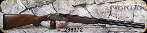 Fierce - 20Ga/3"/28" - Upland Deluxe - O/U - Oil Finish Turkish Walnut Pistol Grip Stock/coin finish Receiver w/gold inlaid game birds/Blued Barrels, Auto Ejectors, Red Fiber Bead Front Sight, S/N 288372
