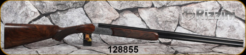 Rizzini - 28Ga/3"/29" - Round Body Deluxe - Boxlock  O/U - Grade 3 Turkish walnut/Coin Finish fully engraved rounded action/Blued, Vent-Rib Barrels, Auto Ejectors, Single Selective Trigger - S/N 128855