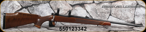 Consign - Ithaca - Tikka - 22-250Rem - Model LSA-55 Deluxe - Checkered Walnut Stock w/Rosewood Forend Tip & Grip Cap, Rollover cheek/Blued, 22.7"Bofors Steel Barrel, 1"Tikka rings, spare steel magazine - low rds fired