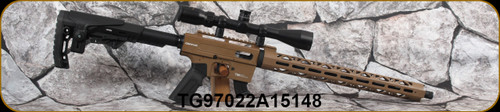 Consign - Derya - 22LR - TM-22 - Semi-Auto Rimfire - Desert Tan Adjustable Stock/Matte Black Finish, 18"Threaded(1/2x28) Barrel, 10rd mag - Mfg# TM22-18-TN-AL - c/w Nikko Stirling, Gamepro, 4-12x40 HMD reticle