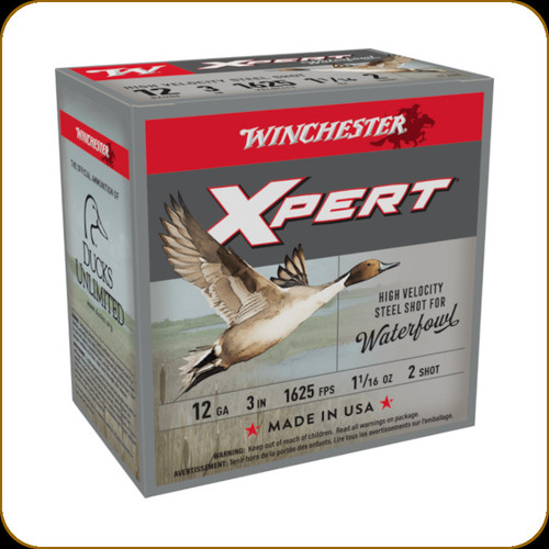 Winchester - 12 Ga 3" - 1 1/16oz - Shot 2 - Xpert Waterfowl - High Velocity Steel Shot - 25ct - WEX123M2