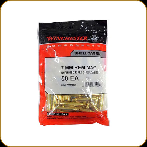 Winchester - 7mm Rem Mag - Unprimed Brass - 50ct - WSC7MMRU
