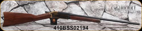 Henry - 410Ga/3"/26" - Single Shot Brass - Break Action Shotgun - Walnut Stock/Brass Receiver/Blued Finish, Brass Bead Front Sight, Mfg# H015B-410, S/N 410BSS02194