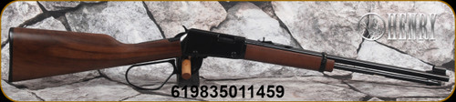 Henry - 22S/L/LR - H1 Classic Rifle - Large Loop Lever Action Rifle - Walnut Straight-Grip Stock/Black Finish, 18.5"Round Barrel, Mfg# H001L-22 - STOCK IMAGE