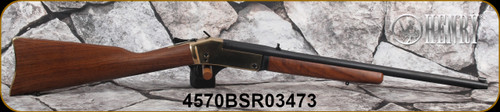 Henry - 45-70Govt - Singleshot Rifle Brass V2 - Break Action Rifle - Walnut Stock/Polished Brass Receiver/Blued Finish, 22"Barrel, Mfg# H015B-4570, S/N 4570BSR03473