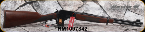 Marlin - 357Mag/38Spl - Model 1894C - Ruger Marlin - Checkered American Black Walnut/Blued, 18.5"Barrel, 9-shot tubular magazine, Adjustable Semi-Buckhorn rear sight, MFG# 70410, S/N RM1097842