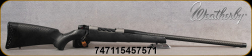 Weatherby - 300WinMag - Mark V Backcountry Guide Ti - Peak 44 Blacktooth Exposed carbon fiber w/carbide black sponge pattern accents/Graphite Black Cerakote/BSF Carbon Fiber barrel, 22"Threaded(5/8-24), Mfg# MGT01N300NR4B