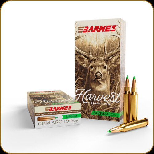 Barnes - 6mm ARC - 100 Gr - Harvest Collection - Sierra Tipped GameKing - 20ct - 32475