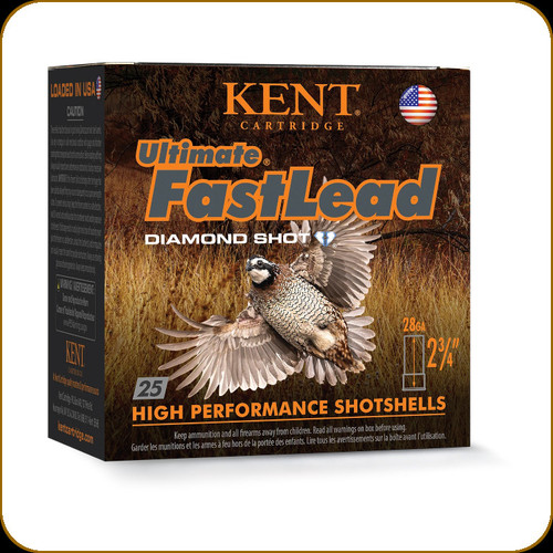 Kent - 28 Ga 2.75" - 7/8oz - Shot 6 - Ultimate FastLead - High Performance Diamond Shot - 25ct - K28UFL24-6