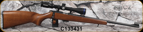Consign - CZ - 22LR - Model 455 - Beechwood stock/Blued Finish, 20.7"Barrel, c/w (3)magazines, Scorpion Marksman, 3-9x40mm, plex reticle