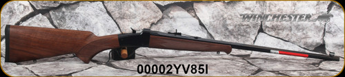 Winchester - 22WMR - Model 1885 Hunter Rimfire - low wall rifle - checkered walnut curved grip stock w/Schnabel forearm, 24" blued octagon barrel, Marble Arms gold bead sight, Mfg# 524100104, S/N 00002YV85I