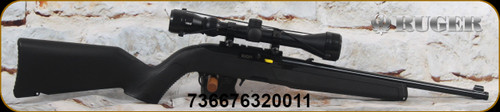 Ruger - 22LR - 10/22 Standard Scope Pkg - Black Lightweight polymer stock w/M-LOK slots/Satin Black, 16.4"Threaded Barrel, BX-Trigger, factory-mounted Viridian EON 3-9x40 scope, Mfg# 32001