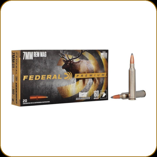 Federal - 7mm Rem Mag - 160 Gr - Nosler Partition - 20ct - P7RF