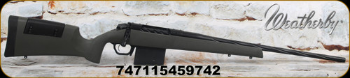 Weatherby - 22Creedmoor - Model 307 Range XP 2.0 - Hand painted green/grey sponge pattern LtWt vertical grip stock w/Graphite Black Cheek Piece/Graphite Black Cerakote, 24"Threaded(1/2-28)Skip-Fluted, Mag Sporter contour Barrel, Mfg# 3WRX222CMR4B