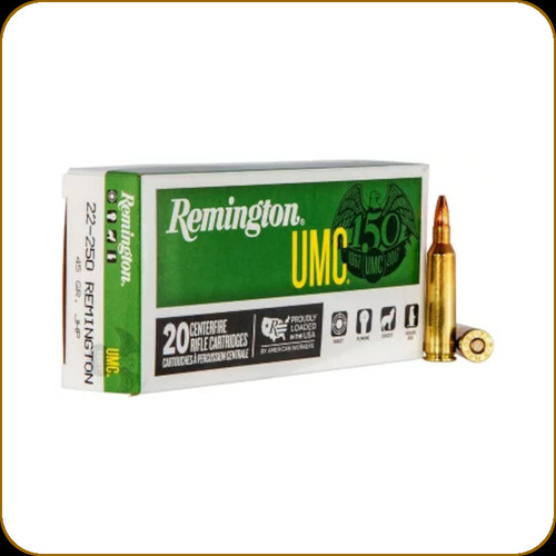 Remington - 22-250 Rem - 45 Gr - UMC - Jacketed Hollow Point - 20ct - 23750/L22503