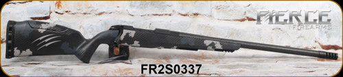 Fierce - 22Creedmoor - Carbon Rage LR - Phantom Camo Carbon Fiber Stock w/Adj.Comb/Tri-Lug Stainless Steel Action/Graphite Black Cerakote, 22"C3 Carbon Barrel, integral bi-pod rail, UPC: 853418415993, S/N FR2S0337