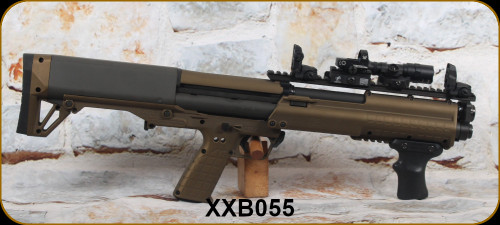 Consign - Kel-Tec - 12Ga/3"/18.5" - KSG - Burnt Bronze Ambidextrous Synthetic Stock/Matte Black Finish, Downward Eject - unfired - c/w Vortex Venom 3MOA red dot, American Defense Arms Surefire light, Magpul Flip-up sights