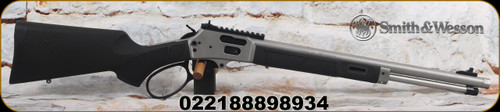 Smith & Wesson - 357Mag - Model 1854 - Large Loop Lever Action Rifle - Black synthetic stock w/textured grip panels/stainless, 19.25"Threaded(5/8 x 24)Barrel, Picatinny Rail w/Ghost Ring Sight, flat face trigger, 9rd removable mag tube, Mfg# 13813