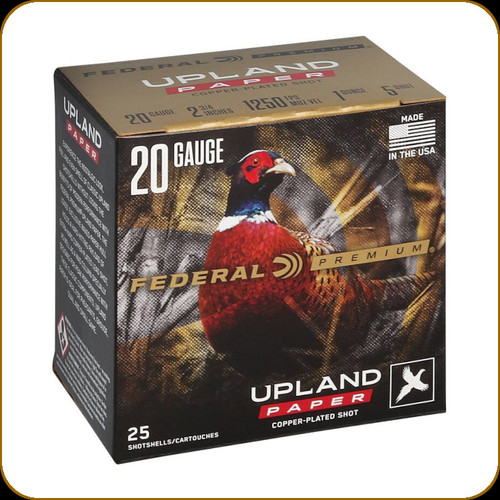 Federal - 20 Ga 2.75" - 1oz - Shot 5 - Upland Paper - Copper-Plated Shot - 25ct - PUP204 5