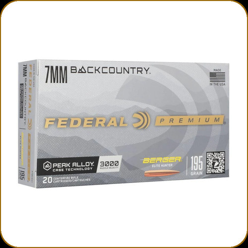 Federal - 7mm Backcountry - 195 Gr - Berger Elite Hunter - 20ct - P7BCEH1