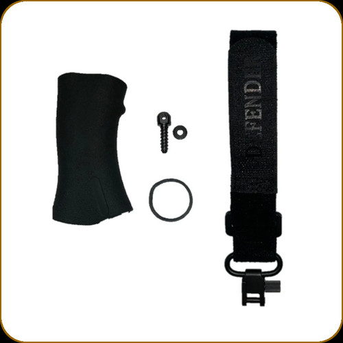 Defender Tactical - Rear Grip Enhancement Kit for Bird's Head Grip - Mossberg Shockwave and Remington 870 TAC-14 and TAC-13  - Blackout Logo and Black Sleeve - REAR-GRIP-ENH-KIT-BHGRIP