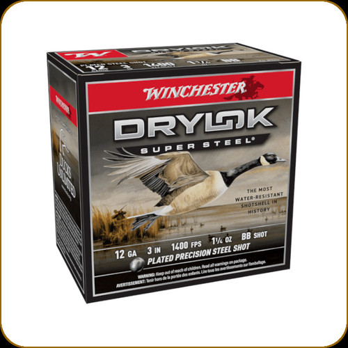 Winchester - 12 Ga 3" - 1 1/4oz - Shot BB - DryLok Super Steel - Plated Precision Steel Shot - 25ct - XSV123BB