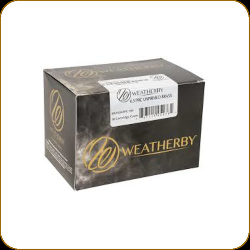 Weatherby - 6.5 PRC - Unprimed Brass - 50ct - BRASS65PCT50