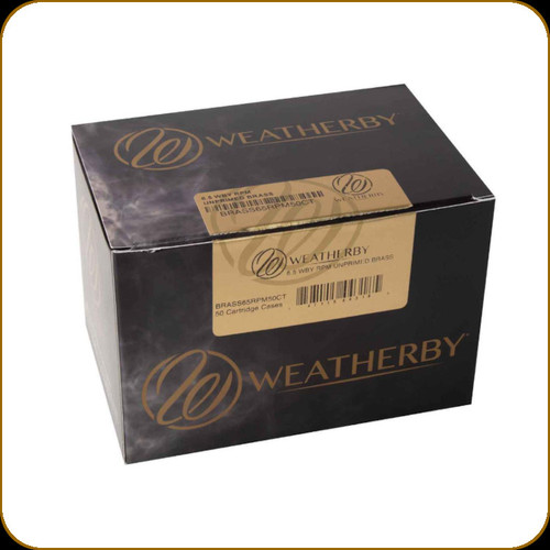 Weatherby - 6.5 Wby RPM - Unprimed Brass - 50ct - BRASS65RPM50CT