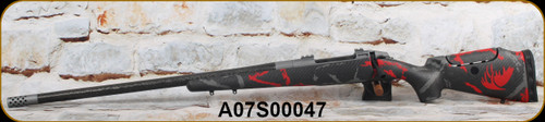Antler Arms - 300PRC - Carbon Mountain - LH - Silver Fire Camo Standard ultra-lightweight carbon fiber stock w/adj.cheek/Stainless steel action/Silver Cerakote, 24"Carbon Barrel, Detachable Magazine - S/N A07S00047