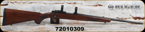 Consign - Ruger - 22Hornet - Model 77/22 - Grade A Walnut Stock/Blued Finish, 20"Barrel, stainless bolt/Blued Bolt Handle, detachable magazine, 1"rings - Very low rounds fired