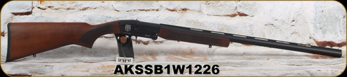 Revolution Armory - AKS - 12Ga/3"/26" - SB1W - Single Shot Break Action - Turkish Walnut Stock/Blued Finish Receiver/Matte Black Barrel, 3 Chokes( F, M, IC), c/w Soft case  Mfg# AKS-SB1W-12-26