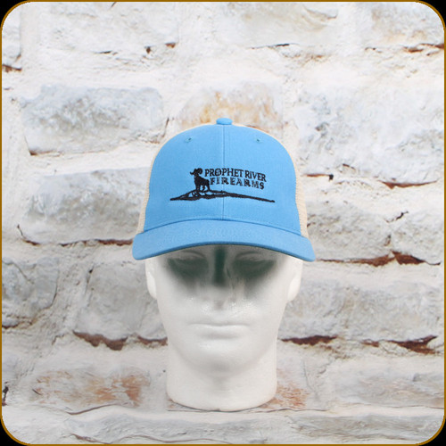 Prophet River - Women's Logo Ponytail Hat - Light Blue w/Beige Mesh