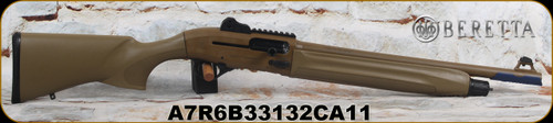 Beretta - 12Ga/3"/18.5" - Model 1301 Tactical FDE Mod 2 - Semi Auto - Grey Synthetic Stock/Black Finish, OCHP, Mfg# A7R6B33132CA11