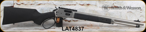 Used - Smith & Wesson - 44RemMag - Model 1854 - Large Loop Lever Action Rifle - Black synthetic stock w/textured grip panels/stainless, 19.25"Threaded(11/16-24)Barrel, Picatinny Rail, flat face trigger, 9rd removable mag tube - in Black soft case