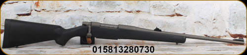 Mossberg - 375Ruger - Patriot - Black Synthetic Stock/Matte Stainless Cerakote, 22"Barrel, Sprial Fluted Bold, 3+1 DBM, Mfg# 28073
