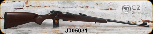 CZ - 22LR - Model 457 LUX - Bolt Action Rimfire Rifle - Turkish Walnut European-Style Stock/Blued, 24.8"Threaded(1/2x20) Barrel, Adjustable Iron Sights, Integrated 11mm Dovetail, Mfg# 5084-8082-BADMAAX, S/N J005031