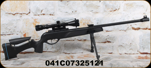 Consign - Gamo - .177 - HPA Storm - 1300 FPS Pellet rifle - Black Synthetic Stock w/Adj.Comb/Blued, 28"Fluted Barrel, c/w Bipod & Gamo 3-9x40 scope, plex reticle