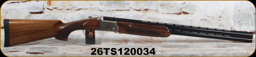 TriStar - 12Ga/3"/28" - Trinity II - Over/Under - Turkish Walnut Stock and Forearm/Acid Etched Receiver w/24K Gold Inlay, Single Selective Trigger, Mfg# 33130, S/N 26TS120034