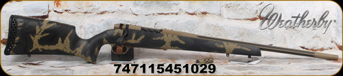 Weatherby - 6.5-300WbyMag - Mark V Apex - Peak 44 Bastion Carbon Fiber w/Tan & Brown Sponge pattern stock w/vertical grip/Two-tone Coyote Tan Cerakote and Graphite Black, 26"Fluted Barrel, Mfg# MAX01N653WR8B