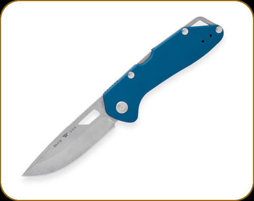 Buck Knives - Mustang - 3 1/4" Blade - 420HC - Blue Aluminum Handle - 0724BLS-B/14394