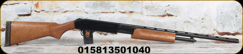 Mossberg - 410Ga/3"/24" - Model 500 Hunting All Purpose Field - Pump Action - Walnut Stock/Blued Finish, Vent Rib Barrel, Dual Bead sights, 5+1 Capacity, Mfg# 50104
