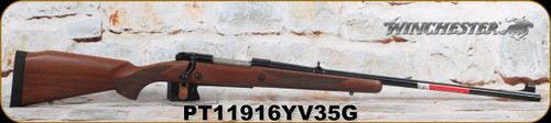Winchester - 375H&H - Model 70 Alaskan - CRF bolt-action - Black Walnut Monte Carlo Stock/Blued, 25"Barrel, Hinged Floorplate, Folding adj. rear sight, hooded brass bead front, M.O.A. Trigger System, Mfg# 535205138, S/N PT11916YV35G