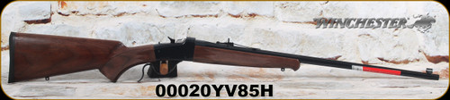 Winchester - 22LR - Model 1885 Hunter Rimfire - low wall rifle - checkered walnut curved grip stock w/Schnabel forearm, 24" blued octagon barrel, Marble Arms gold bead sight, Mfg# 524100102, S/N 00020YV85H