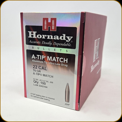 Hornady - 22 Cal - 76 Gr - A-Tip Match - 100ct - 22799