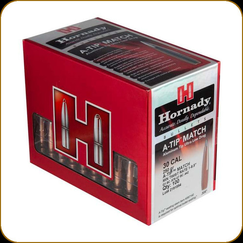 Hornady - 30 Cal - 250 Gr - A-Tip Match - 100ct - 3092