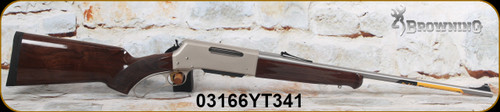 Browning - 30-06Sprg - BLR Lightweight Stainless with Curved Grip - gloss finish Walnut Stock w/ Schnabel forearm/nickel finish Receiver/Precision stainless steel, 22"barrel, Mfg# 034018126, S/N 03166YT341