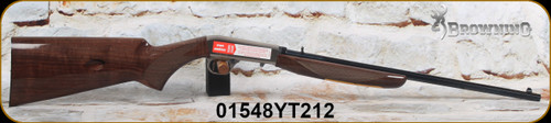 Browning - 22LR - SA GR-II Octagon - Semi-Auto takedown Rimfire Rifle - Gloss Finish Grade II/III Walnut Stock/Scroll Engraved Nickel Receiver/Blued, 19 3/8"Octagon Barrel, Mfg# 021023102, S/N 01548YT212