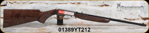 Browning - 22LR - SA GR-II Octagon - Semi-Auto takedown Rimfire Rifle - Gloss Finish Grade II/III Walnut Stock/Scroll Engraved Nickel Receiver/Blued, 19 3/8"Octagon Barrel, Mfg# 021023102, S/N 01389YT212